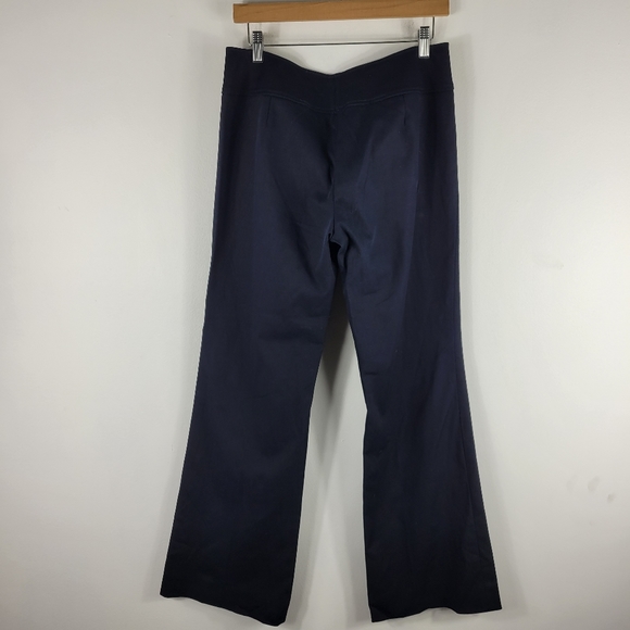 MAG Magaschoni Faux Belted Mid Rise Flare Trouser Pants - Picture 10 of 10